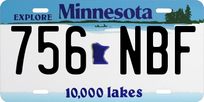 MN license plate 756NBF