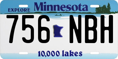 MN license plate 756NBH