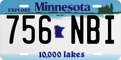 MN license plate 756NBI