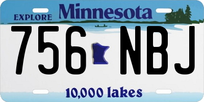 MN license plate 756NBJ