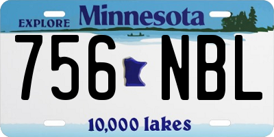 MN license plate 756NBL