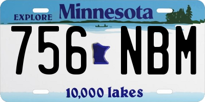 MN license plate 756NBM