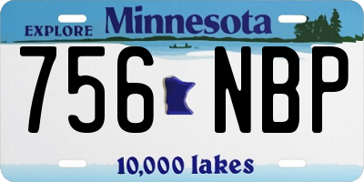 MN license plate 756NBP