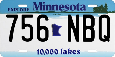 MN license plate 756NBQ