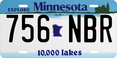 MN license plate 756NBR