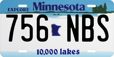 MN license plate 756NBS