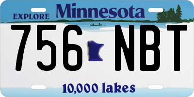 MN license plate 756NBT