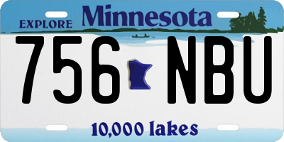 MN license plate 756NBU