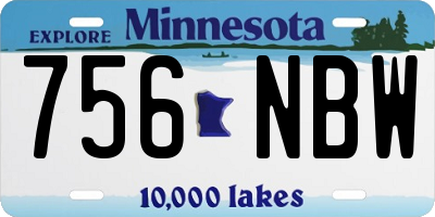 MN license plate 756NBW