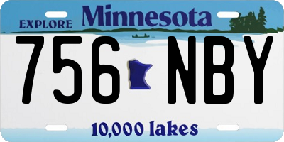 MN license plate 756NBY