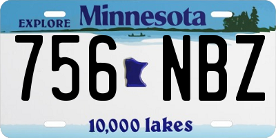 MN license plate 756NBZ