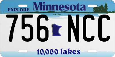 MN license plate 756NCC