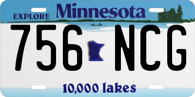 MN license plate 756NCG