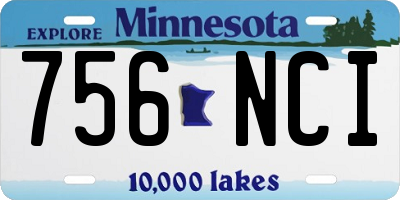 MN license plate 756NCI