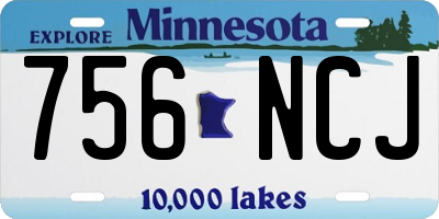 MN license plate 756NCJ