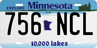 MN license plate 756NCL