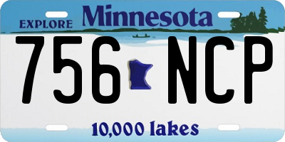 MN license plate 756NCP