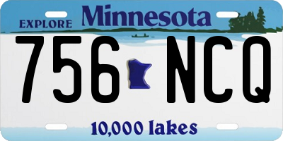 MN license plate 756NCQ