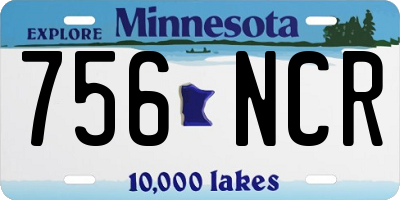 MN license plate 756NCR