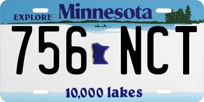 MN license plate 756NCT