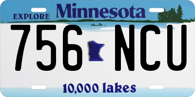 MN license plate 756NCU
