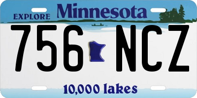 MN license plate 756NCZ
