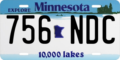 MN license plate 756NDC