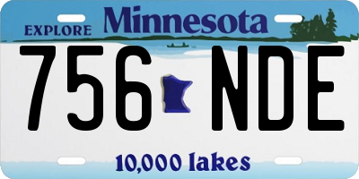 MN license plate 756NDE
