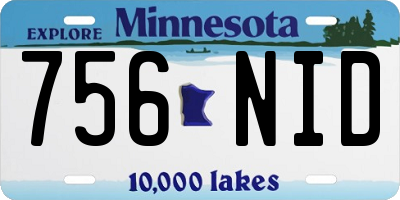 MN license plate 756NID