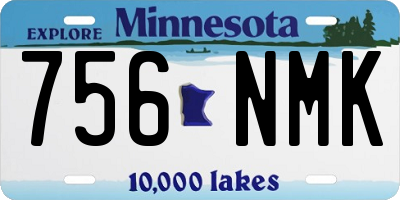 MN license plate 756NMK