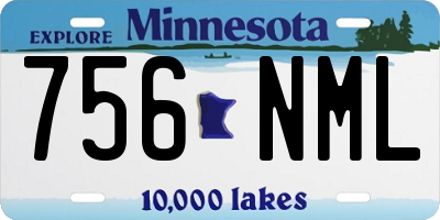MN license plate 756NML