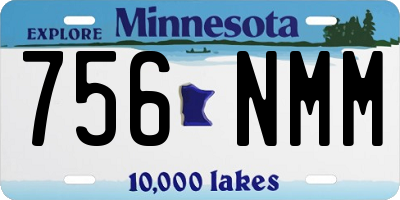 MN license plate 756NMM