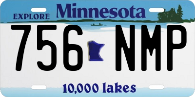 MN license plate 756NMP