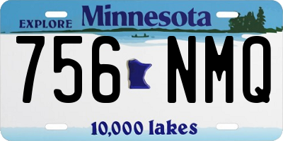 MN license plate 756NMQ