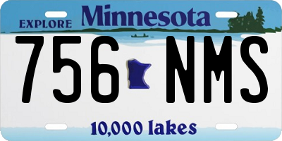 MN license plate 756NMS