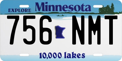 MN license plate 756NMT