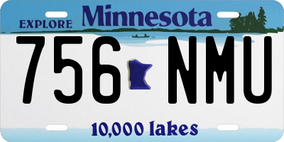 MN license plate 756NMU