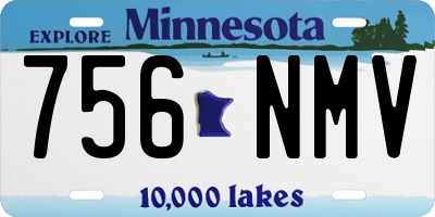 MN license plate 756NMV