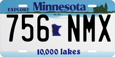 MN license plate 756NMX