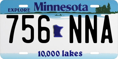 MN license plate 756NNA