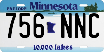 MN license plate 756NNC