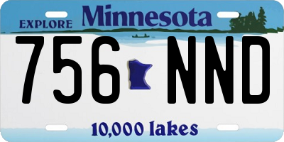 MN license plate 756NND