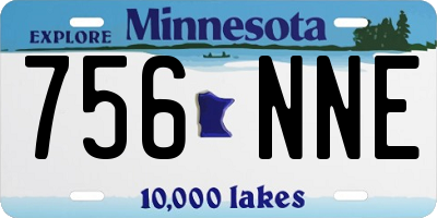 MN license plate 756NNE
