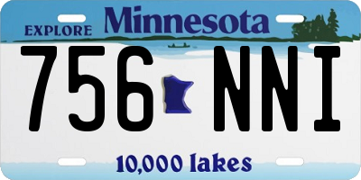 MN license plate 756NNI