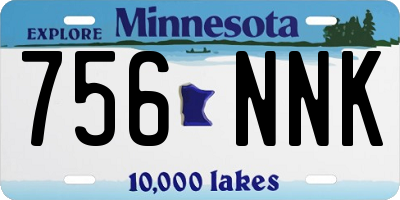 MN license plate 756NNK