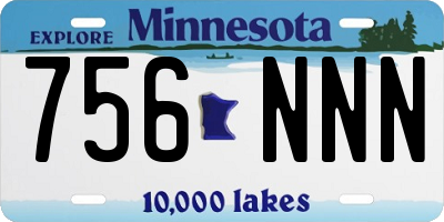 MN license plate 756NNN