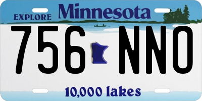 MN license plate 756NNO