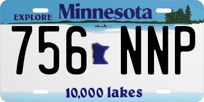 MN license plate 756NNP