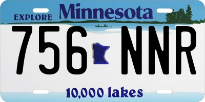 MN license plate 756NNR