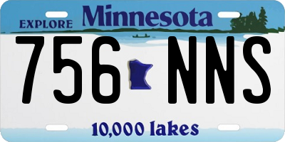 MN license plate 756NNS